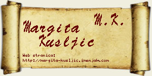 Margita Kušljić vizit kartica